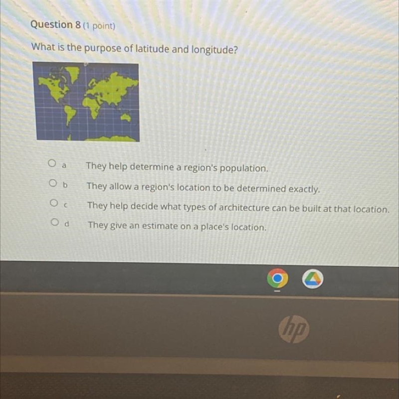 What is the purpose of latitude and longitude-example-1