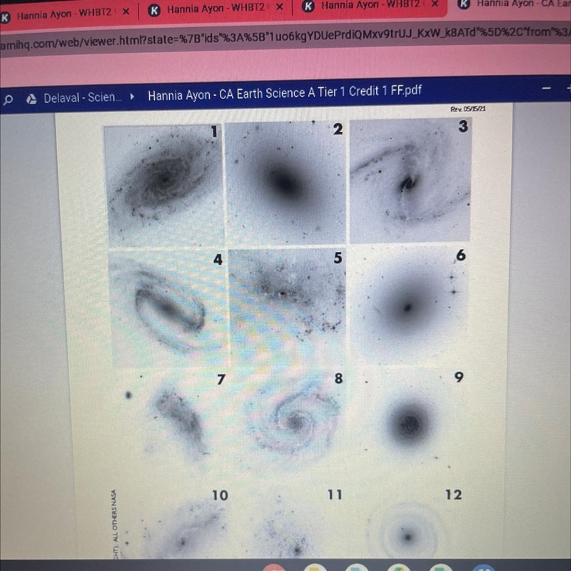 I need to classify each galaxy from 1-12 help!-example-1