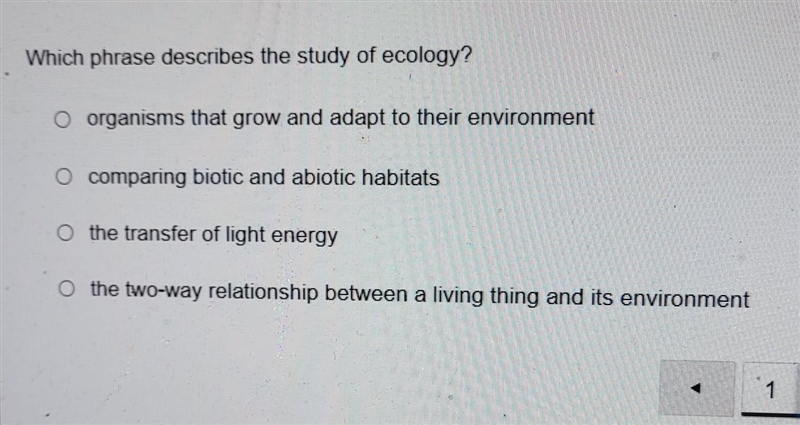 Which phase describes the study of ecology?​-example-1