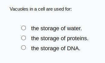 Vacuoles in a cell are used for:-example-1