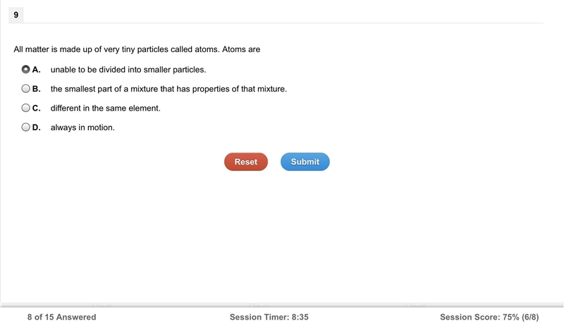 All matter is made up of very tiny particles called atoms. Atoms are pls help-example-1