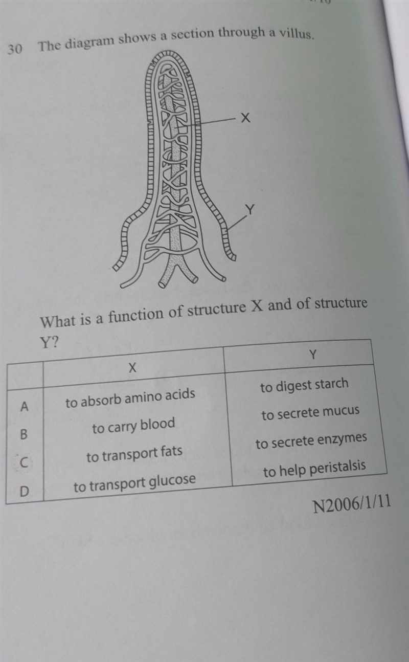 Biology question on human digestive system​-example-1