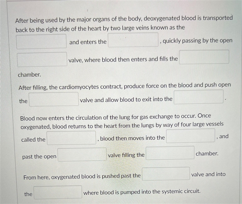 After being used by the major organs of the body, deoxygenated blood is transportedback-example-1