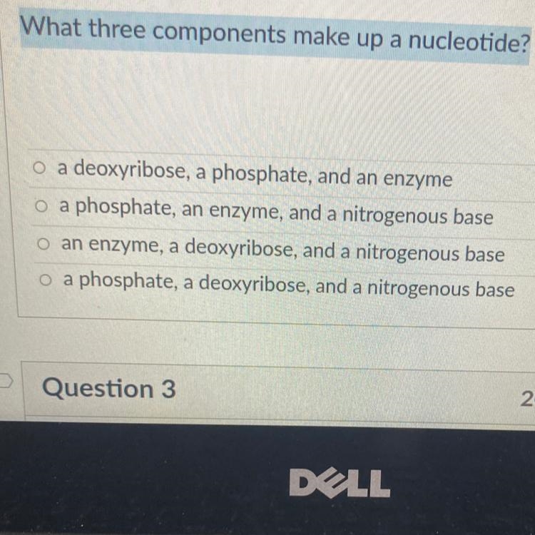 What 3 components make up a nucleotide-example-1