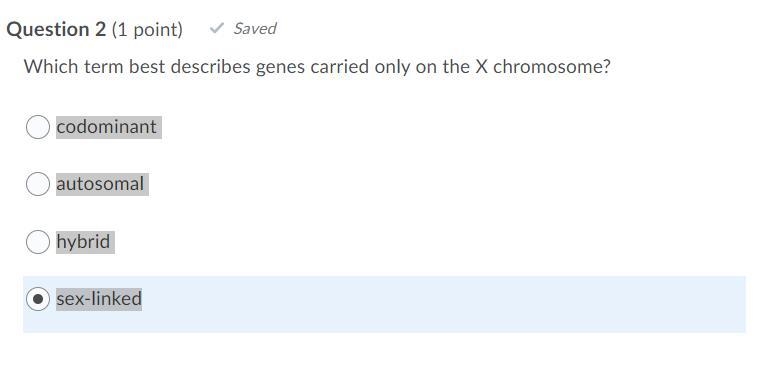 25 POINTS! Which term best describes genes carried only on the X chromosome?-example-1