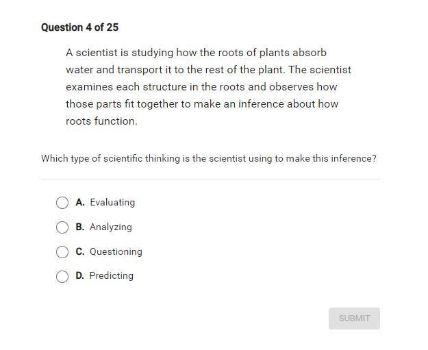 Which type of scientific thinking is the scientist using to make this inference?-example-1