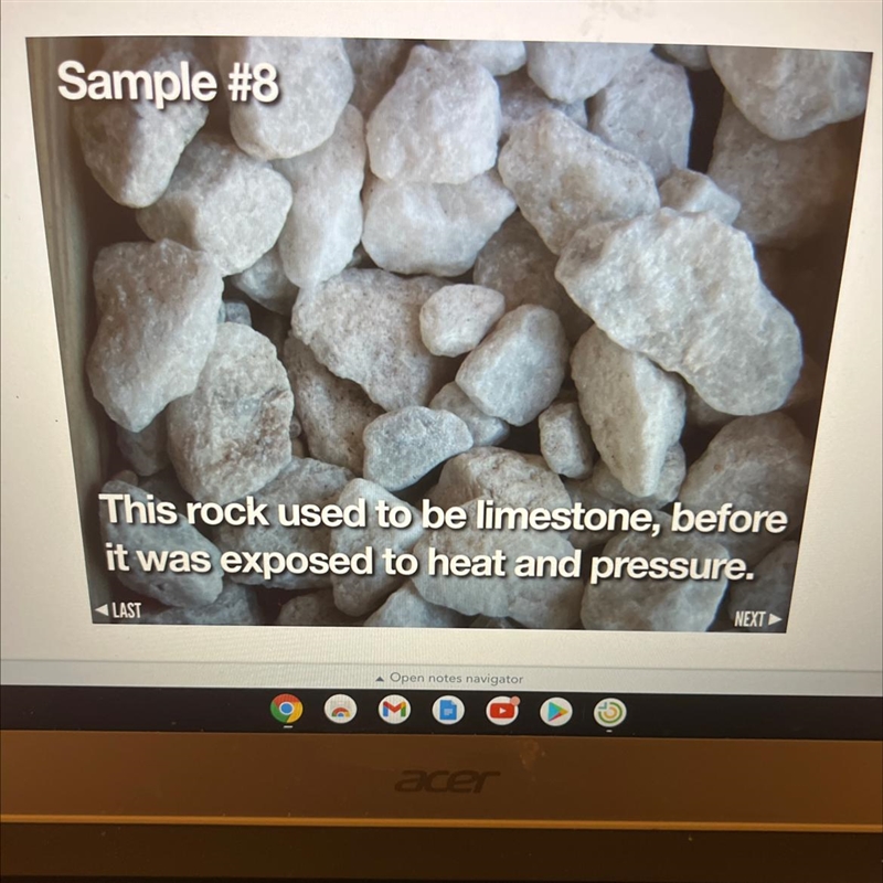 What rock used to be limestone ?-example-1