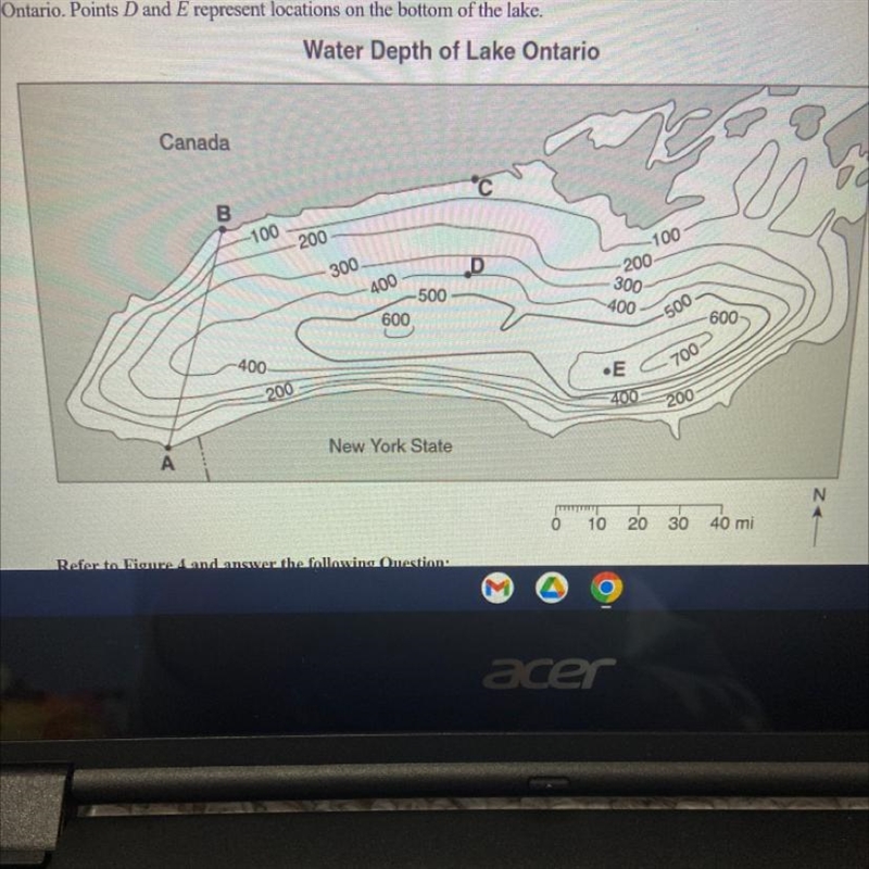 PLEASE HELP DUE SOON What is the lowest possible elevation of the lake?-example-1