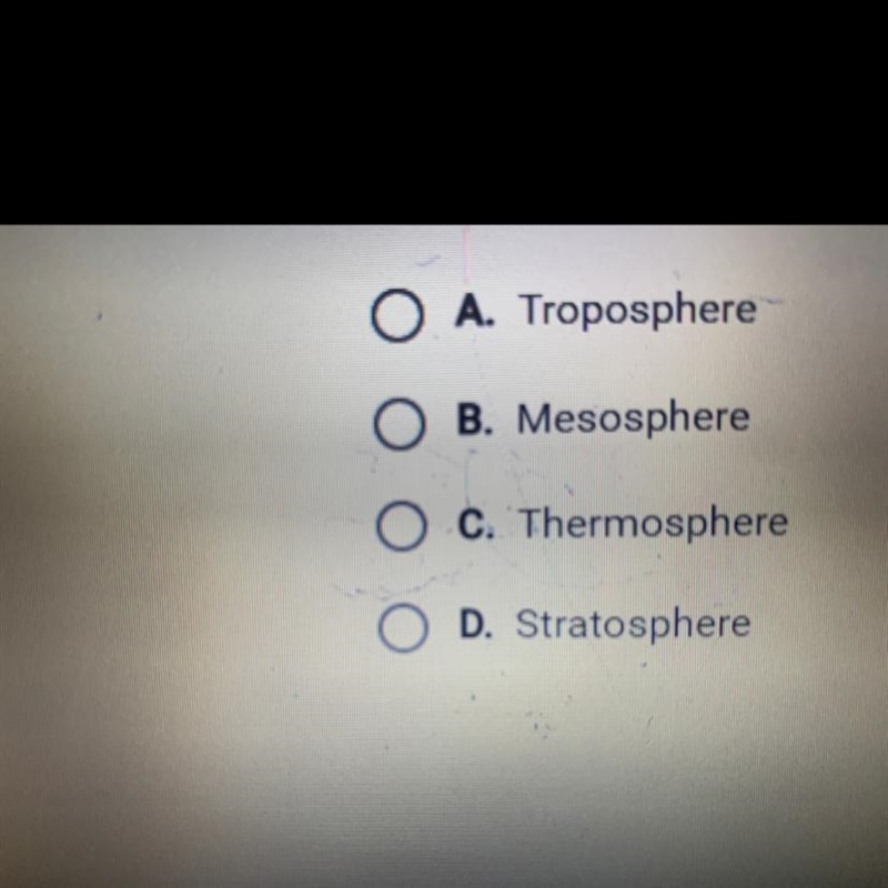 Which layer of Earth's atmosphere is the densest and the closest to Earth's surface-example-1