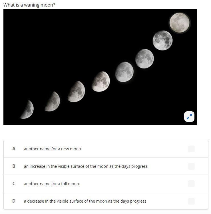 What is a waning moon?-example-1