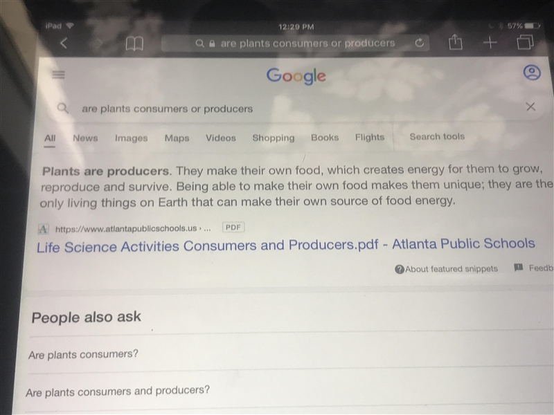 Science Help - Ecosystem Question Are plants primary consumers or producers?-example-1