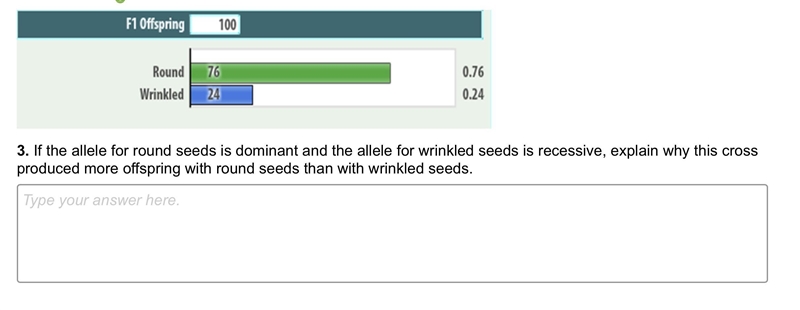 If the allele for round seeds is dominant and the allele for wrinkled seeds is recessive-example-1