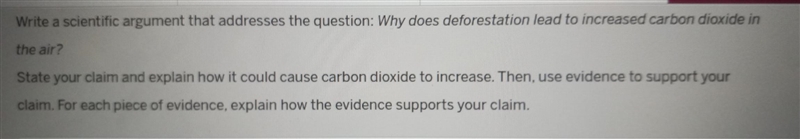 Why does deforestation lead to increased carbon dioxide in the air​-example-1