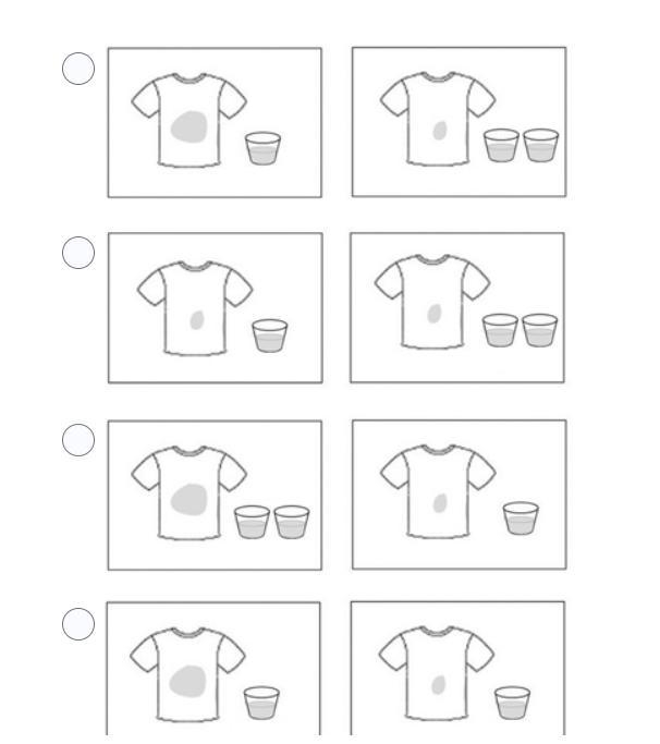 A student wants to find out if the amount of bleach has an effect on stain removal-example-1