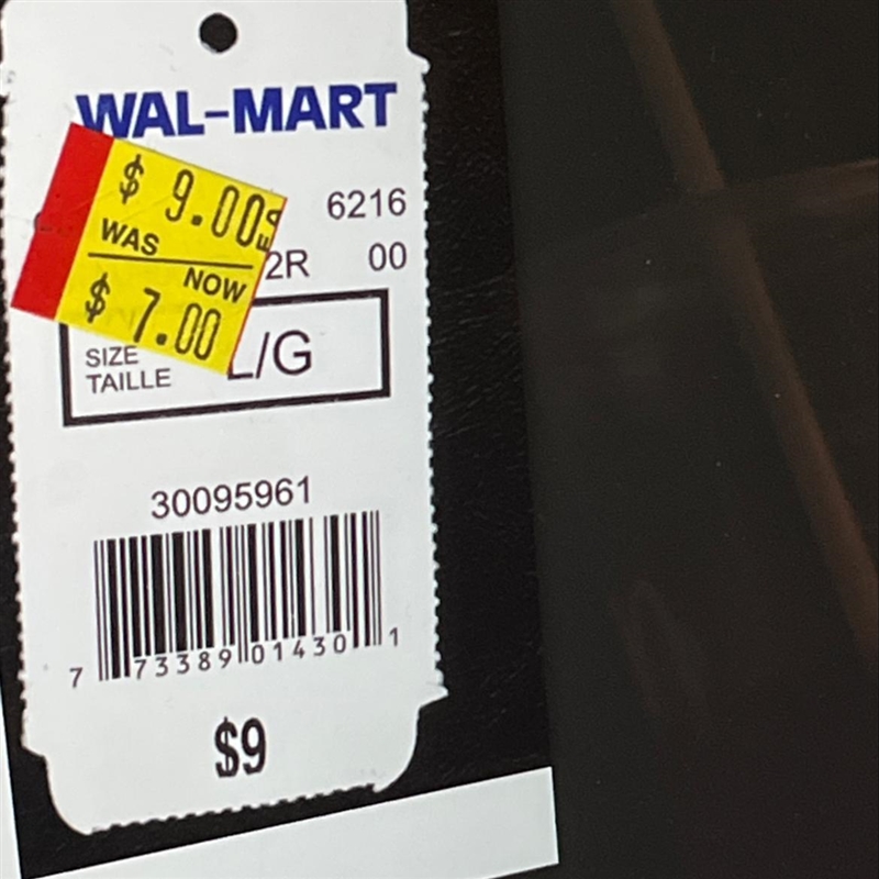 What message is this price tag telling shoppers? (other than it is on sale)-example-1