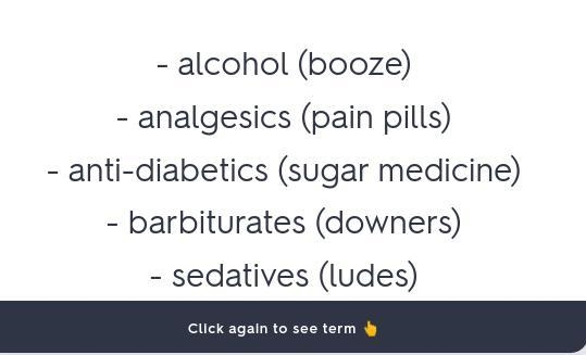 If Depressants such as alcohol, ___________and sedatives affect the central nervous-example-1