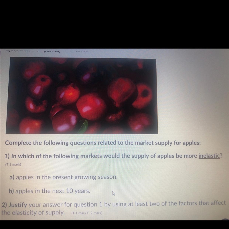 PLEASE HELP IM BEGGING:))) Complete the following questions related to the market-example-1