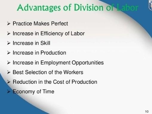 Discuss the advantages and disadvantages of the division of labour.-example-1