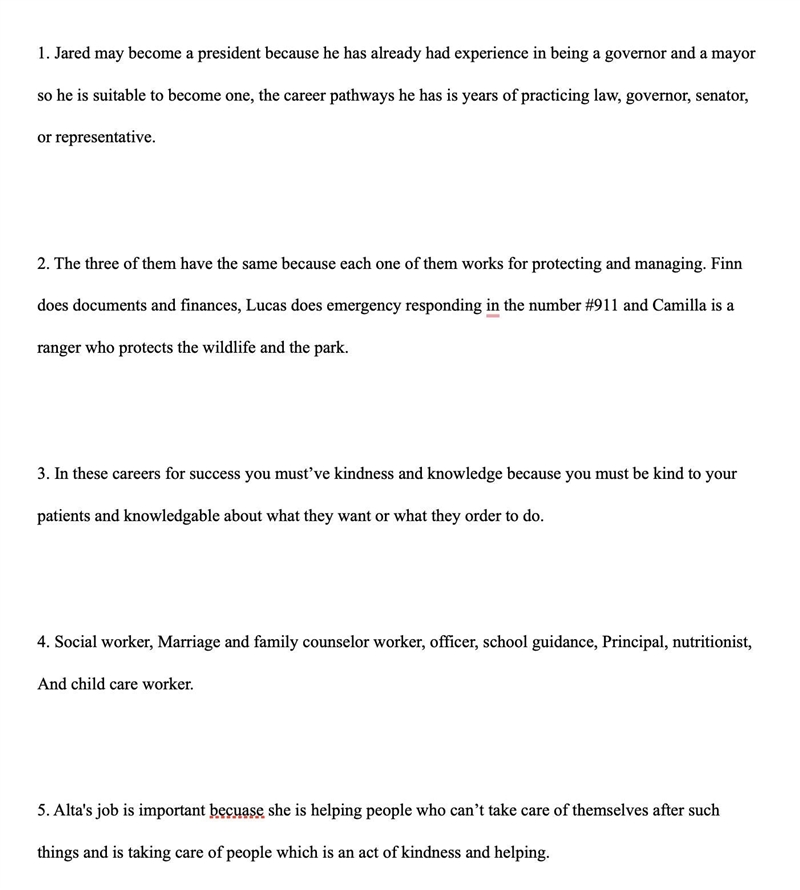 1. Jared is campaigning to become president of the United States. Along his career-example-1