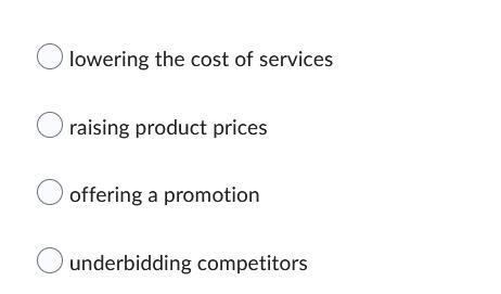 Marilyn wants to use a non-price competitive marketing strategy to gain more customers-example-1