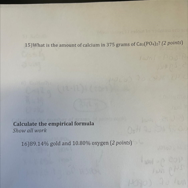 Could you calculate the percent composition for 15 and the empirical formal for 16-example-1