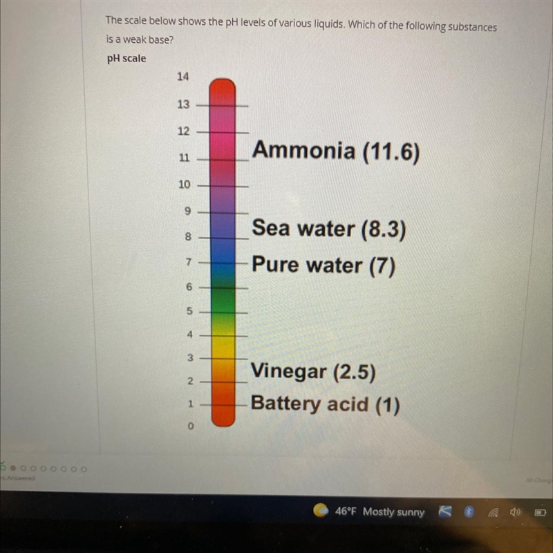 Help me please if you can a. lemon juice b. pure water c.sea water d.vinegar-example-1