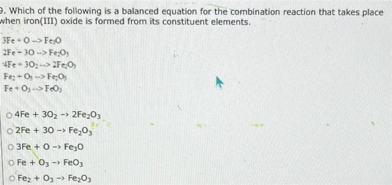 Which of the following is a balanced equation for the combination reaction that takes-example-1