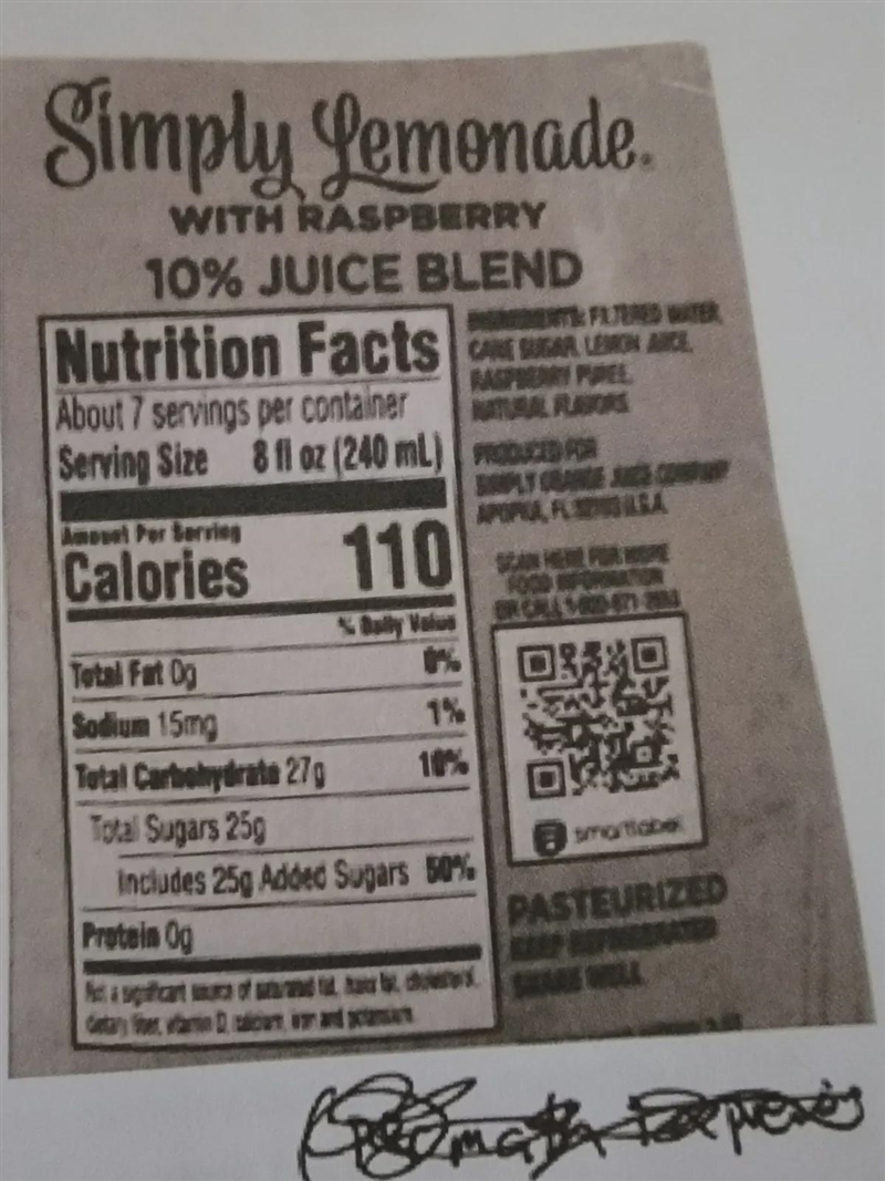 Assuming all sugars in the lemonade (25g) are sucrose, how many moles of sucrose are-example-1