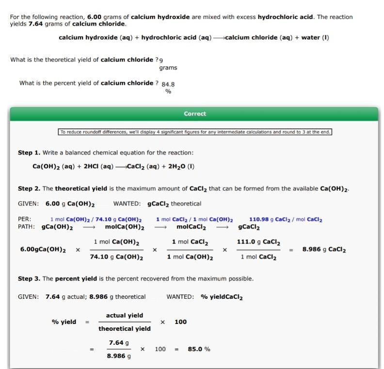 For the following reaction, 6.00 grams of calcium hydroxide are mixed with excess-example-1