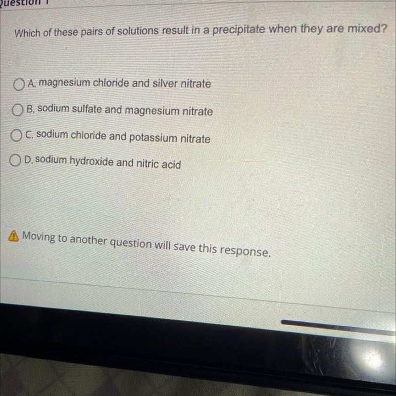 Which of these pairs of solutions result in a precipitate when they are mixed?A.magnesium-example-1