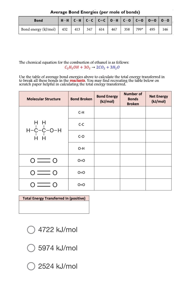 The chemical equation for the combustion of ethanol is as follows:C2HgOH + 302 -&gt-example-2