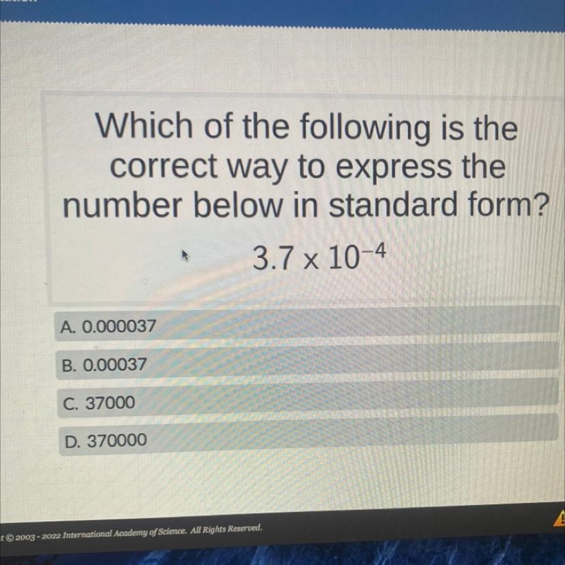 Which of the following is the correct way to express the number below in standard-example-1