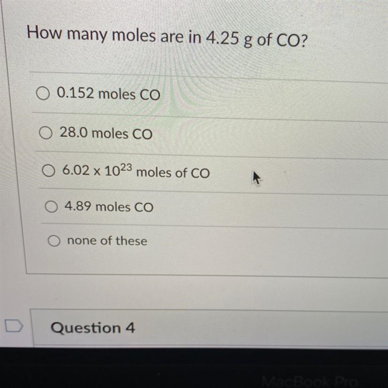 For this one do we multiple the molar mass to 4.25-example-1