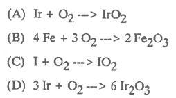 2.Solid iron combines with oxygen gas to form solid iron(III) oxide. Which of the-example-1