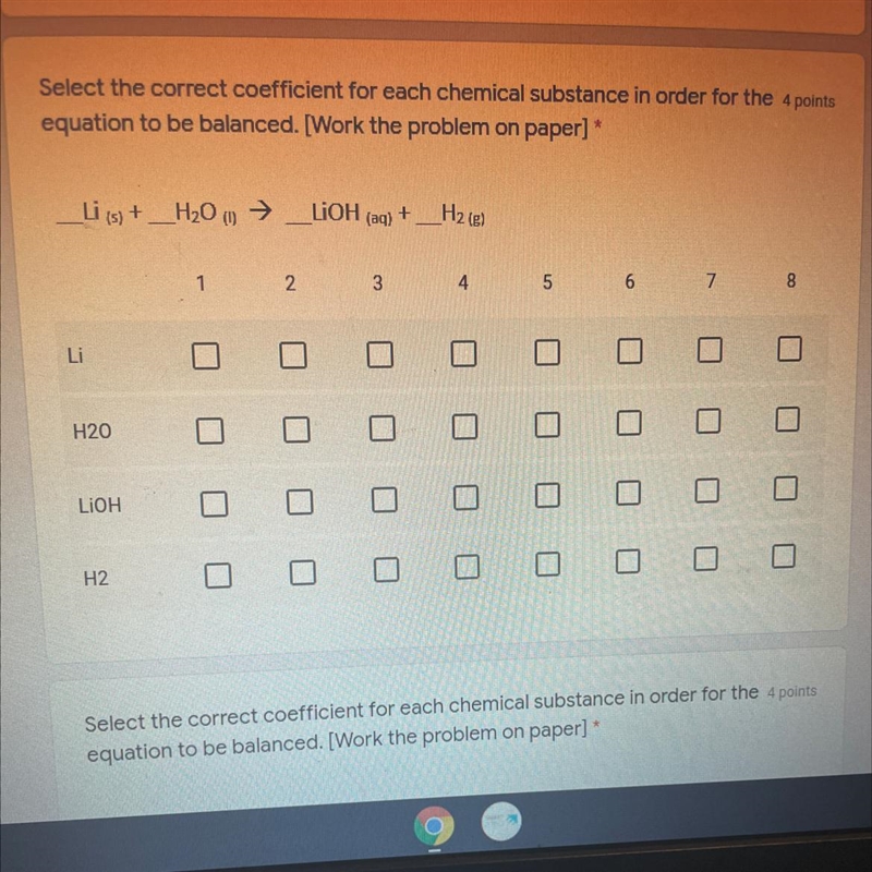 4. What are the correct coefficients in order for the equation to be balanced?-example-1