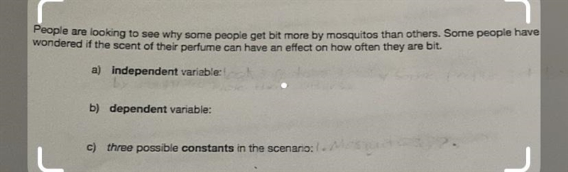 People are looking to see why some people get bit more by mosquitos than others. Some-example-1