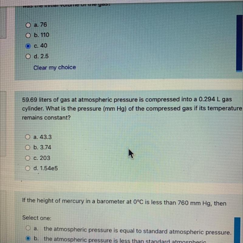 59.69 liters of gas at atmospheric pressure is compressed into a 0.294 L gascylinder-example-1