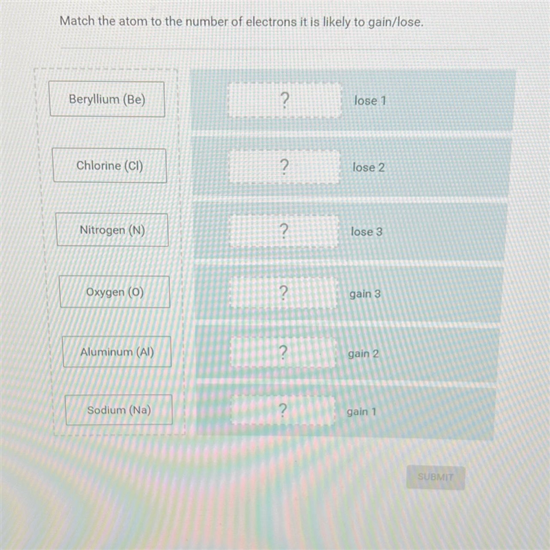 Match the atom to the number of electrons it is likely to gain/lose.Beryllium (Be-example-1