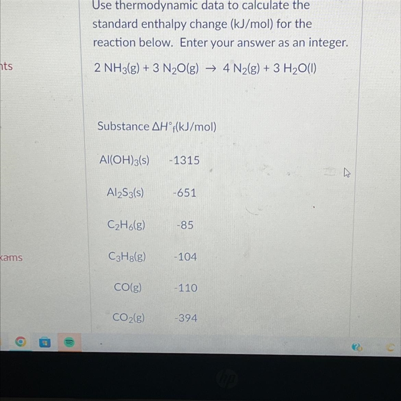 Answer the following questionMore substance DeltaHf(kj/mol):ClF(g) -50ClF3(g) -159Cl-example-1