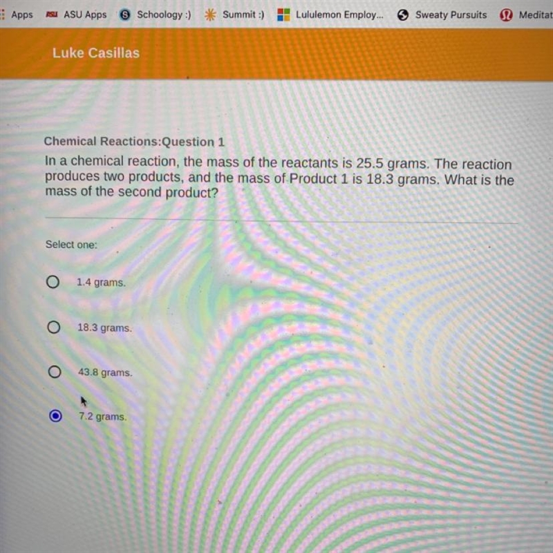 In a chemical reaction, the mass of the reactants is 25.5 grams. The reaction produces-example-1