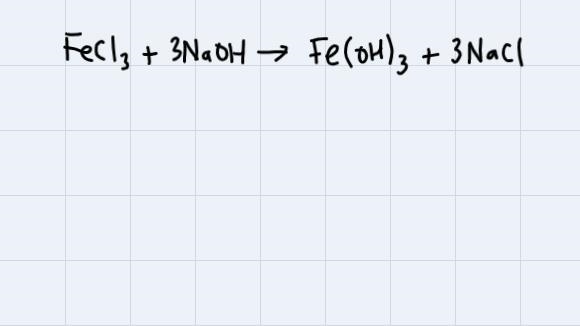 How many moles of iron (III) hydroxide are produced when 5.0 moles of sodium hydroxide-example-1