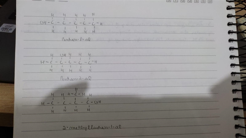 9. The structural formula for pentane is shown here: Pentane can form 3 different-example-1