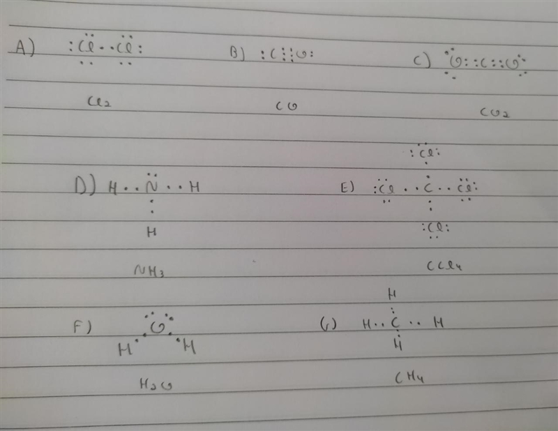 Draw electron dot structures for the following substances: a. C12, b. CO, c. CO2 d-example-1