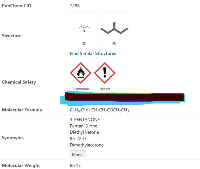 What alcohol structure used to produce 3-pentanone-example-1