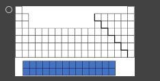 Which diagram correctly shades the f-block of the periodic table in blue?-example-2