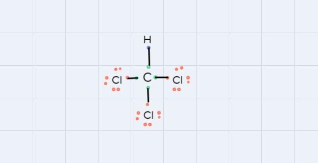 Draw the Lewis structure for chloroform, CHCl3-example-1