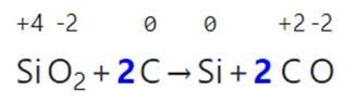 In the following equation, which species is the oxidized?SiO2(s) + 2C(s) → Si(s) + 2CO-example-1