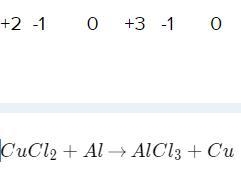 Consider the reaction between copper(II) chloride and aluminum.Write the general skeleton-example-1