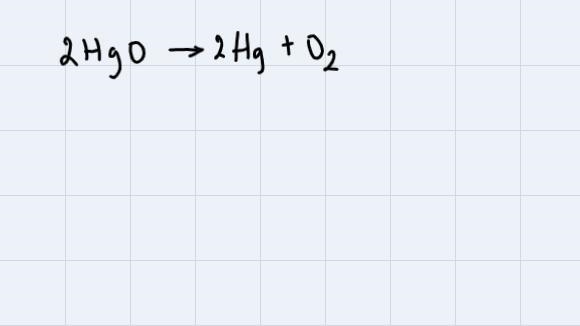 What is the balanced chemical equation for the decomposition of mercury (II) oxide-example-1