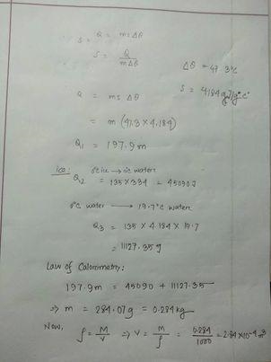 3. 135 g of ice is placed in a beaker of water. The water temperature in the beaker-example-1